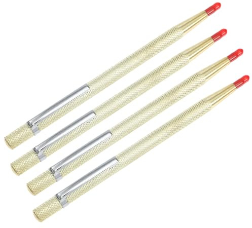 HOUDERCO Penna per Incisione Punta in Carburo per Metallo, 4 Pezzi, Strumento Robusto per Segnare Vetro e Ceramica in Ambito Professionale