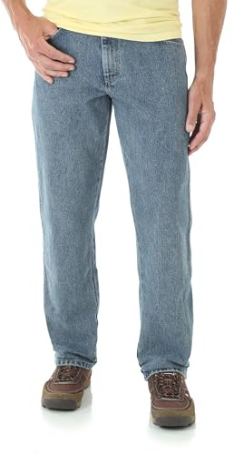 Wrangler mäns avslappnad passform jeans Robust Wear-Jeans合 - Wrangler För män, Grå indigo, 44W X 32L