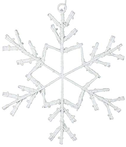 Nipach Schneeflocke - 36 LED warm weiß - mit Schneeoptik Ø 30 cm - für Außen