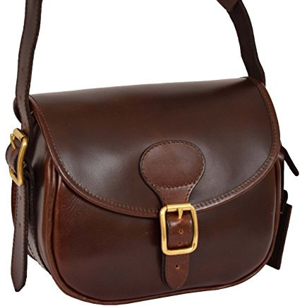 Echte Leder Munition Patrone Tasche 90 Kapazität Schiess Beutel HLG314 Braun