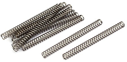 sourcing map 10Stk 0,4mmx3mmx35mm Druckfedern Druckfeder Silberton | Spiralfeder Stahlfeder, 304 Edelstahl