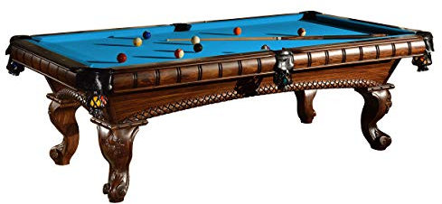 Billiard-Royal Billardtisch Pooltisch Modell Aramis 8 ft. mit hochwertigem K-55 Bandengummi und freier Tuchwahl, Tuchfarbe:Simonis 760 Tournament Blue
