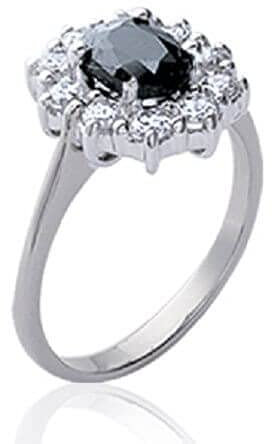 Bijouxia Bague Marquise Saphir Véritable Zirconium Argent Massif 925 Rhodié CHOIX TAILLES - 66