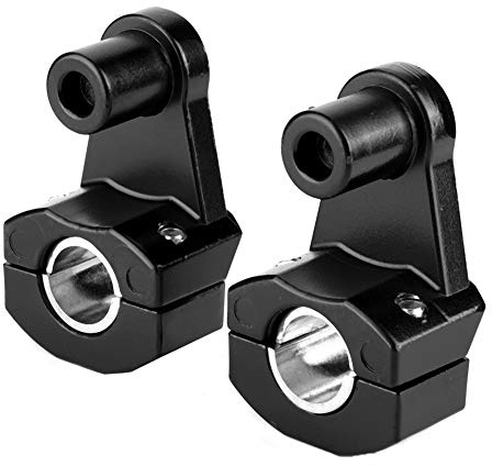 Motorcycle Handlebar Riser, 1 Pair Motorcycle Handlebar Clamps, Aluminium Alloy Riser Bar Clamps, 22 mm or 28 mm Handle Bar Riser Mount Clamp, for Motorcycle ATV Dirt Bike (Black)