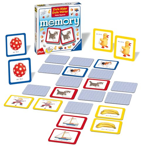 Ravensburger Jeux pour Enfants, 88688 First Pictures - First Words Memory®, avec des Motifs du Livre pour Enfants de Helmut Spannner, Jouets dès 2 Ans