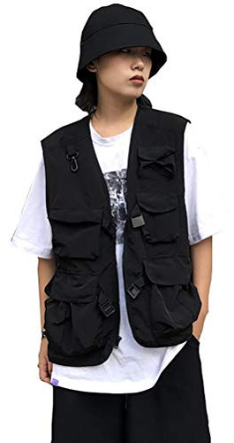 Damen Anglerweste Journalist Fotografie Atmungsaktiv Weste Reisejacke Mantel Multi-Tasche Jacke