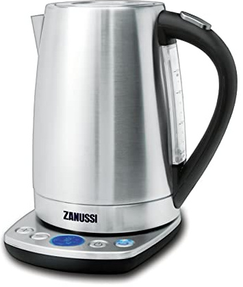 Zanussi ZEK-1295D Digital Cordless Kettle LED Display - Stainless Steel