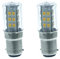 LEDLUX 2 Piezas de Bombillas Led para Barco, DC 12V y 24V, 4W 350 Lumen, 4W = 40W, BA15D G18, BAY15D G18,5 (BA15D, Blanco natural 4500k)