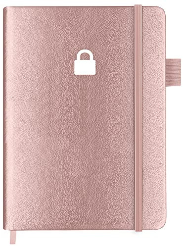 Getvow Hardcover Password Book with Alphabetical Tabs - Internet Password Keeper Book, 11.6 x 15.5cm Password Notebook for Office or Home, Rose