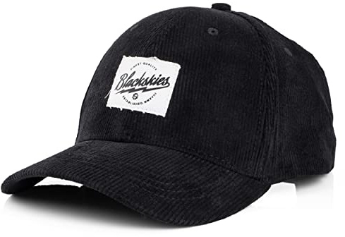 Blackskies® Kord Baseball Cap | Herren Damen Schirm Premium Snapback Trucker Mütze Kappe Basecap Weinrot Cap - Männer Frauen Unisex Streetwear Outdoor Sommer Freizeit