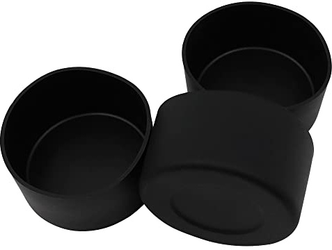 WANGCL 3 fundas de silicona para botellas de vidrio con atomizador de vidrio, base protectora de silicona lavable para botellas de agua de 12 a 24 onzas (negro)