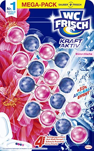 WC FRISCH Kraft Aktiv Duftspüler Blüten-Frische (200 g), WC Reiniger für Reinigung bei jeder Spülung, Duftsteine für langanhaltend frischen Duft, + 50% Anti-Kalk Effekt*