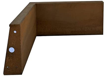 Casaflora Beeteinfassung VERDURA aus Cortenstahl, Innenwinkel L40xB40xH20