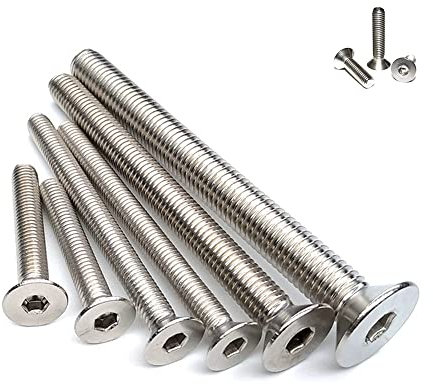 1 Stück M16×100mm Flache Kopf Sockel Cap Schrauben, Inbus Sockel Antrieb, Edelstahl 18-8 (304), volles Gewinde, helles Ende