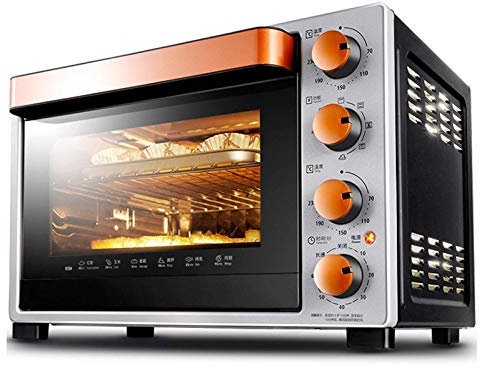 Horno individual de acero inoxidable con clasificación energética A, horno de microondas en plata, horno halógeno de convección premium, ideal para asar, hornear útil