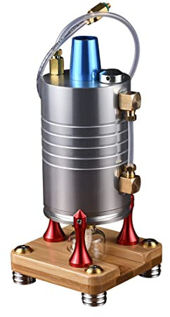 MOLVUS Stirlingmotor-Bausatz für Erwachsene, 210 ml, vertikaler Dampfkessel, Modellbau für Dampfmaschinen, ferngesteuerte Autos, Schiffe, Physikunterricht, Spielzeug, Geschenk, 10 x 9 x 18,5 m