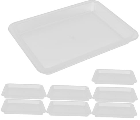 Operitacx 10pièces Plateau Activités Plastique Transparent Pour Art Et Bricolage Tray Empilable Pour École Projets Diy Et Artisanat