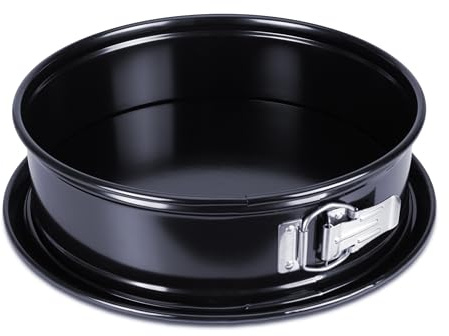STÄDTER we love baking Springform EMAILLE mit Flachboden, ø 26 cm, Black Edition, Antihaft, kratz- und schnittfest, Temperaturbeständig bis 230 °C