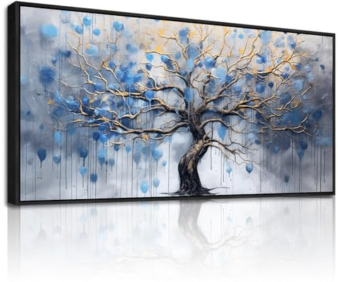 MHARTK66 ästhetische mit Rahmen Bilder Wohnzimmer Wald Gemälde 50x100 cm | hd-druck mit klaren details, leichtes aufhängen, schnelle montage, flexibel einsetzbar und ideal als passende geschenkidee