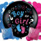 Palloncino Rivelazione di genere Bebe | Palloncino Rivelazione di genere | Include coriandoli, diametro 90 cm | Palloncini Baby Shower | Rivelazione Genere Bambino | Gender Reveal