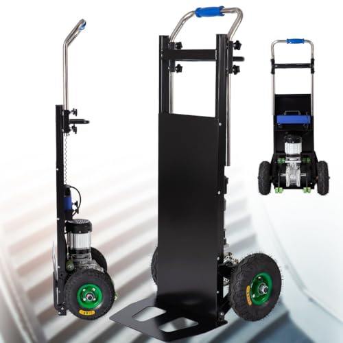 HZWJD Treppen Retráctil Móvil,Sube Escaleras Eléctrico,Carrito De La Compra,Con Asa Retráctil,Capacidad De Carga 250 Kg/551 Lbs black