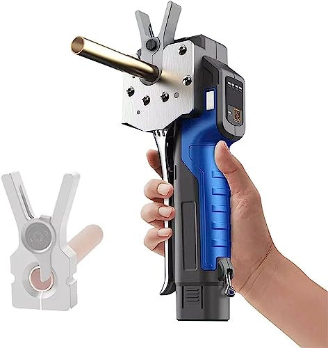 Power Flaring - Kit di strumenti per svasatura eccentrica per tubi morbidi in rame/alluminio/ottone, strumento elettrico senza fili con tagliatubi e sbavatore