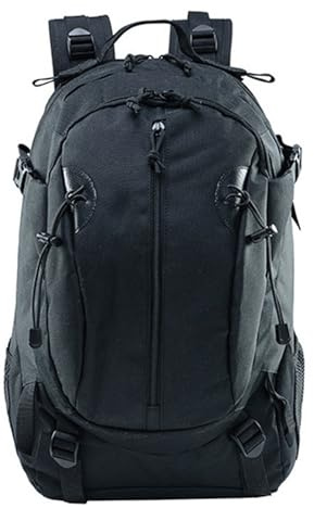 Dafape Mochila para Hombres y Mujeres, Mochila para Supervivencia, Emergencia, Senderismo, Gimnasio Entrenamiento Viajes Camping Ciclismo al Aire Libre Deporte, Computadora Portátil Grande (Negro)