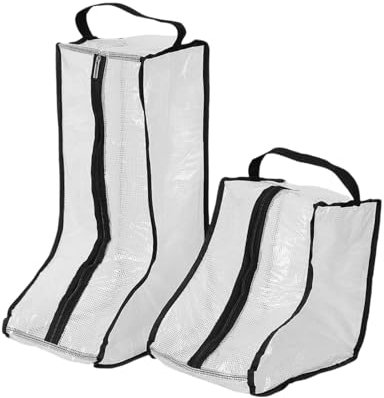 JEXOWIQ Shoe Bags,2 Paar Tragbare Stiefeltasche mit Griff, Staubdicht und wasserdicht Schuhtasche Stiefel-Organizer Schutztasche Schuhsack für Zuhause und Reisen,2 Größen
