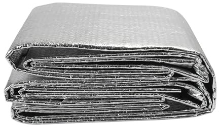 5m x 60cm Radiator Insulation Reflective Foil Sheet, Heat Reflector Panels Sheet - Save Energy & Reduce Bills- Lightweight, Flexible and Easy to Install (Silver, 5m X 60cm)