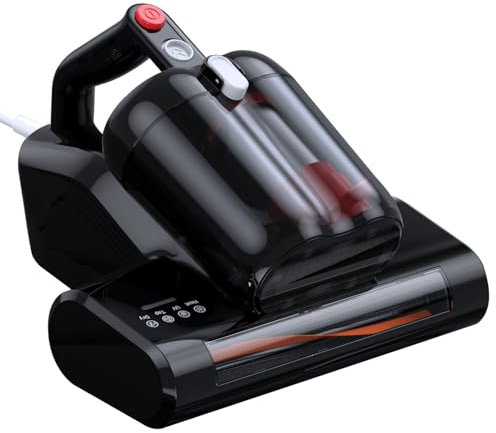 JPHYLL Mattress Vacuum Cleaner Anti Dust Mite Bed Vacuum Cleaner with 16Kpa Suction 253.7nm UV-C Light & 40000 Rpm/Min Brushroll Rotation HEPA Filter Heating Function Corded