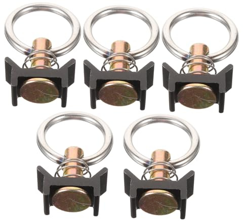 HOMSFOU Accesorio De Anillo De Acero Para Riel En L Montaje De Un Solo Perno Con Junta Tórica 2.55X1.49X0.66 Pulgadas Para Fijar Mercancías En Camión De Carga 5 Piezas