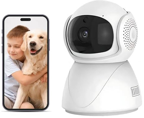 BHZNGD WiFi IP Baby Camera,Indoor Security Camera,1080p HD, Night Vision,360°Full Coverage,Two-Way Talk,Home Security Camera for Baby,Elder,Pet Camera,Human/Pet/Sound Detection with Real-time Alert