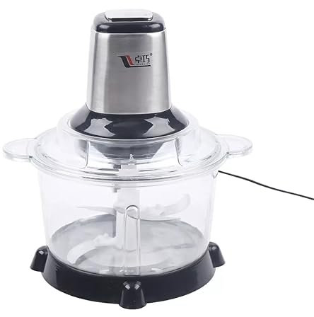 Picadora universal de 5 L, picadora eléctrica mini, multipicadora de carne, máquina de cocina eléctrica, trituradora de 300 W con 4 cuchillas de acero inoxidable, picadora de carne para carne