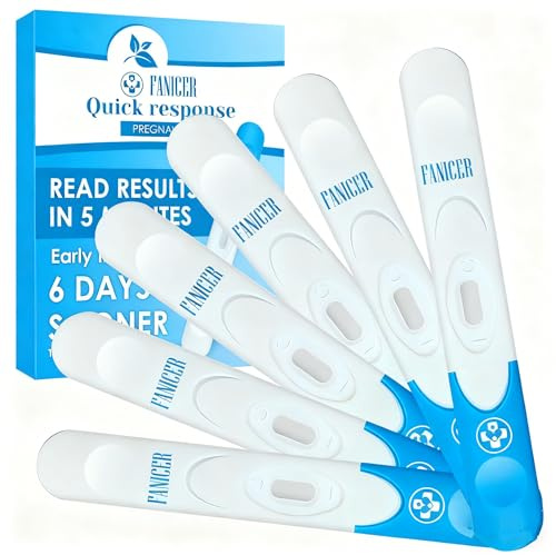 6 pcs Prueba de Embarazo, Detección Temprana, Test de Embarazo, Envases Individuales, Resultado Claro y Rápido