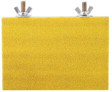 Culnflun Plate-Forme de Support de Perche Oiseau Jouet Oiseau de Jeu Grinceing Propre pour Le Perroquet de Compagnie Hamster écureuil en Bois sûr Non Rouge Jaune 3,54 x 5,12 Pouces (Yellow)
