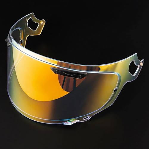 GHHVM Visiere Casque Moto pour Arai RX7X XD NE0 VX GX, Visière Teintée Casque de Moto Accessoires de Remplacement, Anti-Rayures Protection Shield,Normal-C Blue-Plated