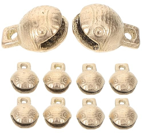 ifundom Vintage Kupfer Kleiner Kuhglocken 14mm – Laute Weideglocken für Pferde Schafe Kühe Selbstgemacht Haustier Hängeglöckchen zur Diebstahlsicherung und Weidealarm 10 Stück