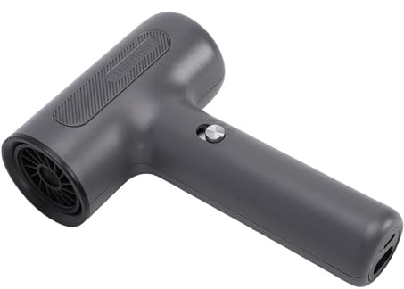 Tnfeeon Asciugacapelli, 500W Portatile Cordless Ricaricabile Asciugacapelli Motore Brushless per Dipinti Ad Acquerelli Controllo Lucentezza Capelli Morbidi Umidità Viaggi Campeggi (GRAY)