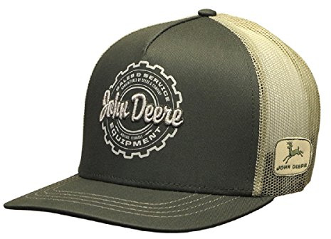 John Deere NCAA Herren-Baseballkappe mit Markenlogo und Netzrücken.
