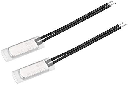 sourcing map KSD9700 Thermostat, 50℃ Schließer Temperaturschalter Thermoschalter, N.C 10A Metall Temperaturregler 2 Stück