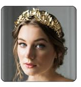 Chargances Leaf Wedding Tiara Headband for Brides Gold Crown Headband for Pageants Wedding Prom Birthday (gold)