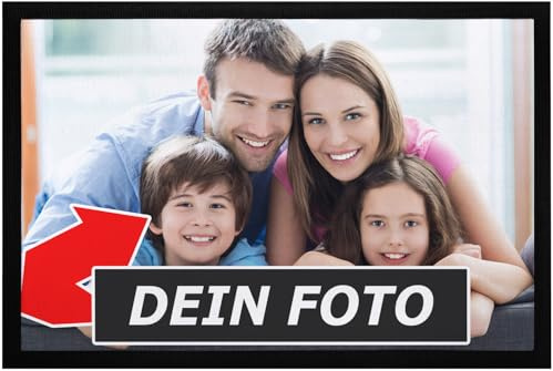 SpecialMe® personalisierte Fußmatte mit Foto selbst gestalten, rutschfest & waschbar Weiss 60x40cm