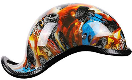 GAOZHE Casco Jet,Aperto retrò Scodella,Adulto Scodella Casco,Casco Scooter,DOT ECE Casco omologato Scooter Unisex Adulti，Adatto per Street Bike Autobike Endurance