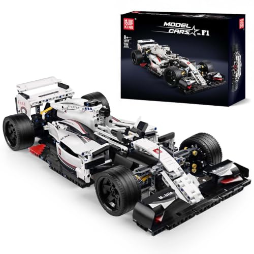 Mould King Technik Bausteine Formel Eins Technik Sportwagen Modellbausat, 1698 Klemmbausteine Konstruktionsspielzeug MOC Bausatz Spielzeug, Kompatibel mit Irgendeine Marke Spielzeug
