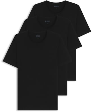 BOSS Hugo Herren T-Shirt Rn 3p Co T-Shirt, New - Black1, L