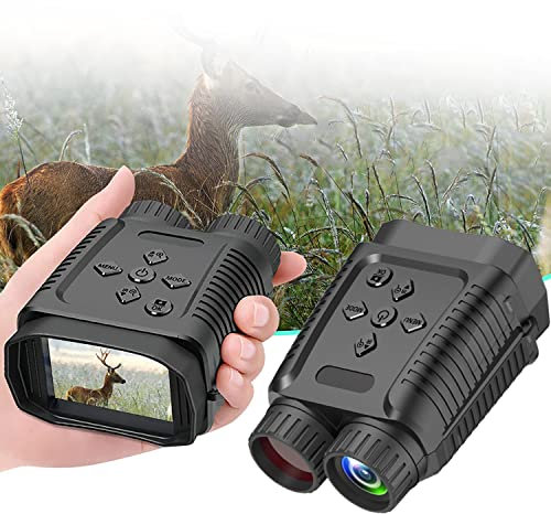 BraveKing Mini Nachtsichtgerät Infrarot Digital Nachtsichtbrille 984ft/300M Jagdfernglas für Erwachsene Nachtsicht und Tag mit 2,4 Bildschirm 32GB Karte mit Foto/Videoaufnahme in 100% Dunkelheit