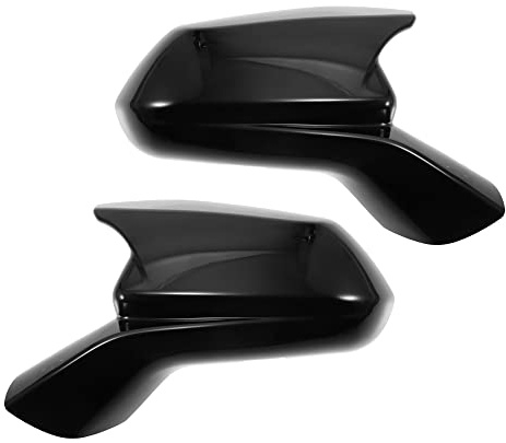 X AUTOHAUX 1 Pair Door Wing Rearview Side Mirror Cover Trim Shell Black for Chevrolet Camaro 2016-2023