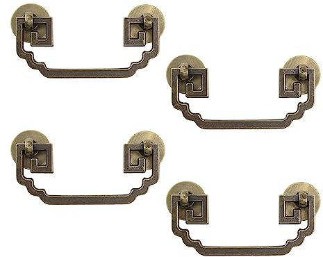 Pufguy 4 Stück Vintage Schrankgriffe Kupfer Schrank Hardware Möbelgriffe Handgriffe Schubladengriffe Küchenschrank Griff Schranktür Griffe und Züge 100 mm Länge