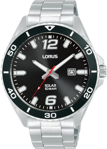 LORUS Homme Analogique Quartz Montre avec Bracelet en Acier Inoxydable RX359AX9