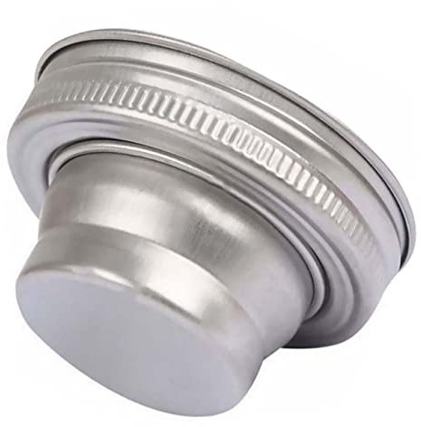 Zerodeko 304 Stainless Steel Jar Shaker Lid for Cocktail Mixer Pepper Shaker Lid Sturdy Bar Accessory Suitable for Home and Professional Bartenders